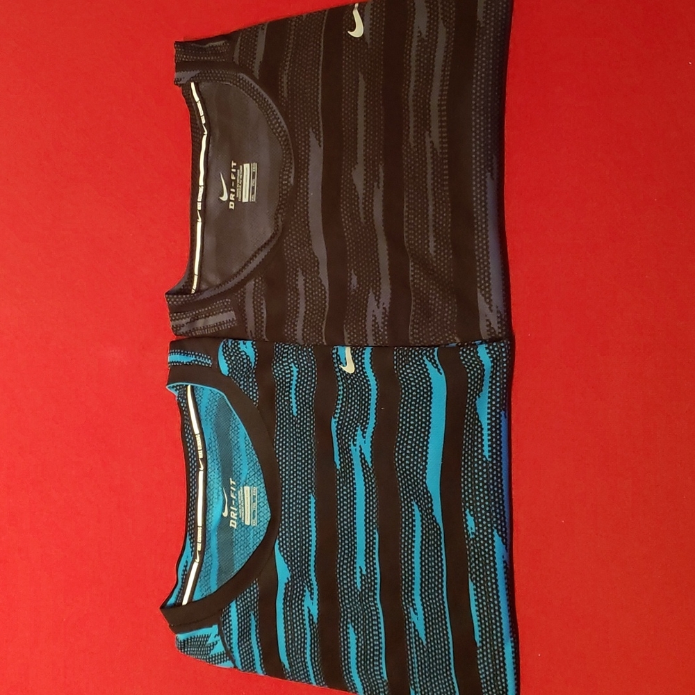 Lot of 2 Mens XXL Nike Running Short Sleeve Shirts